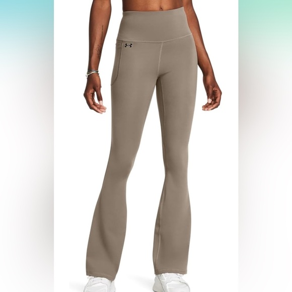 Under Armour Pants - Under Armour UA Motion Flare Pants High Waist Taupe/olive green size M-